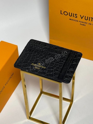Картхолдер Louis Vuitton из кожи крокодила