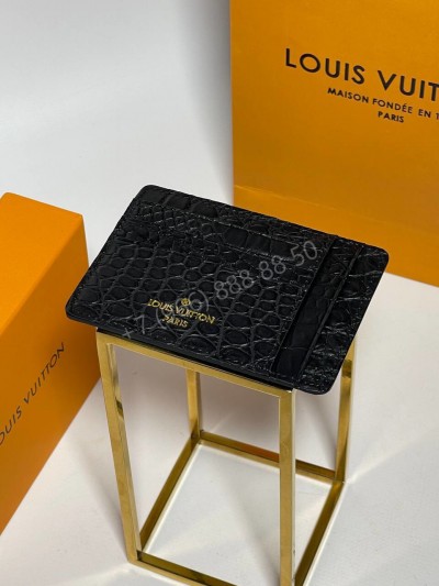 Картхолдер Louis Vuitton из кожи крокодила