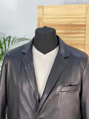 Кожаный пиджак Brunello Cucinelli