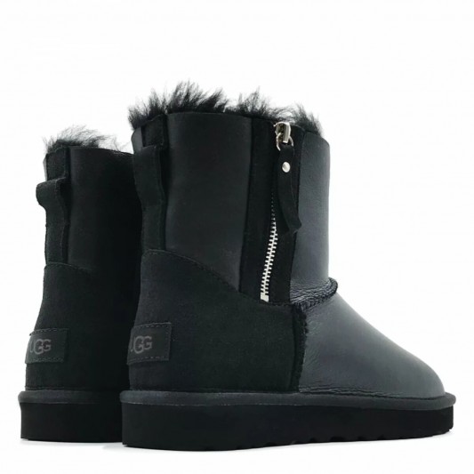 Угги UGG Mens Classic Mini Double Zip Metallic Black