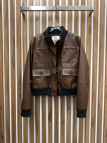 Кожаная куртка Brunello Cucinelli
