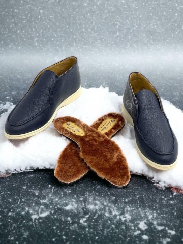 Ботинки Loro Piana с меховой стелькой