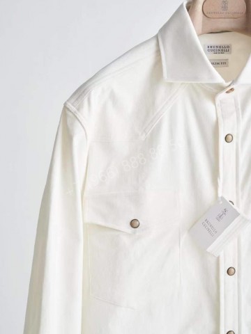Рубашка Brunello Cucinelli из микровельвета