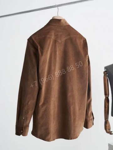 Рубашка Brunello Cucinelli из микровельвета