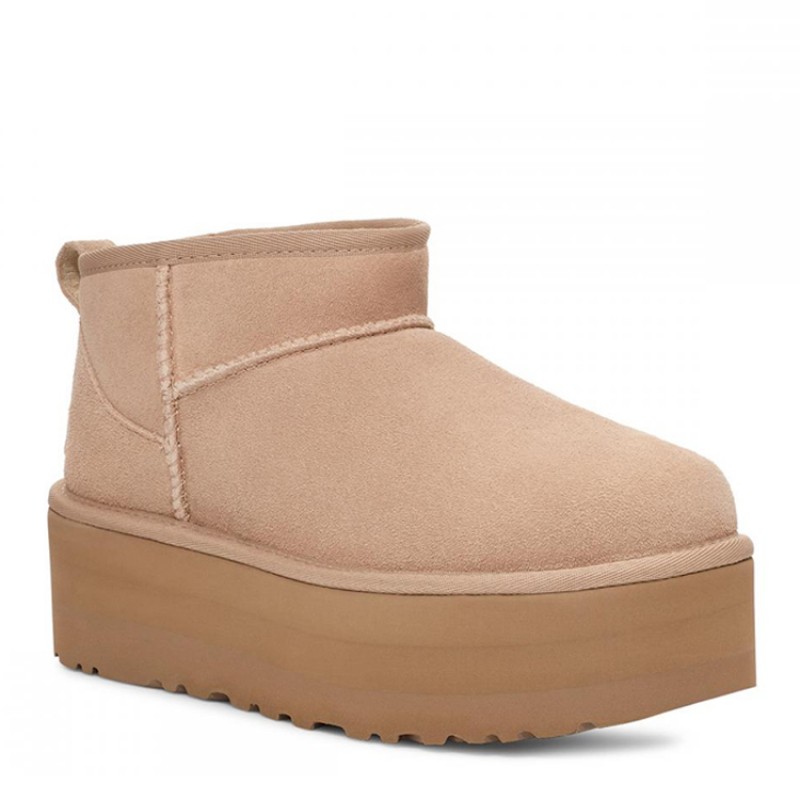 Ultra Mini Platform Boot Sand